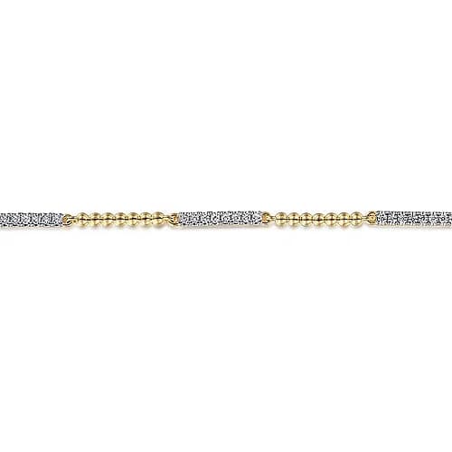 Gabriel & Co. Yellow Gold Bujukan Diamond Bracelet - Skeie's Jewelers