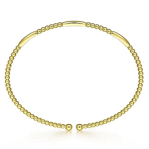 Gabriel & Co. Yellow Gold Bujukan Open Bangle - Skeie's Jewelers