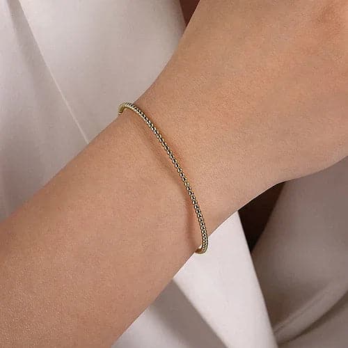 Gabriel &amp; Co. Yellow Gold Bujukan Split Bangle - Skeie's Jewelers