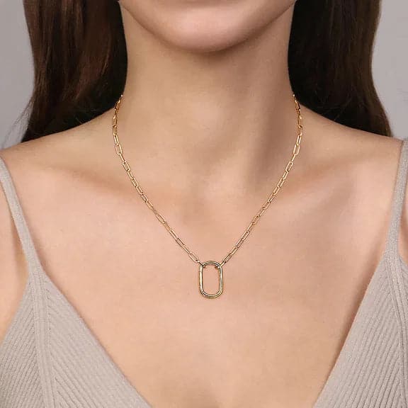 Gabriel & Co. Chain Necklace with Rectangle Drop