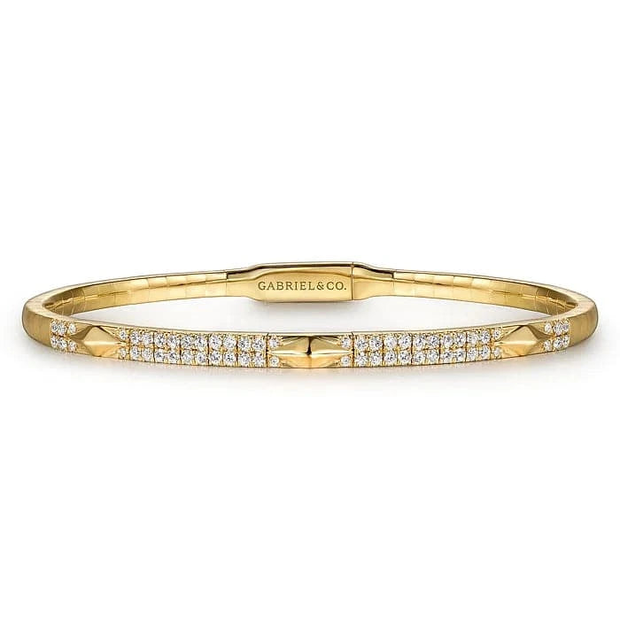 Gabriel & Co. Pyramid Rhombus Station Bangle - Skeie's Jewelers