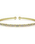 Gabriel & Co. Yellow Gold Diamond Bangle - Skeie's Jewelers