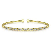 Gabriel & Co. Yellow Gold Diamond Bangle - Skeie's Jewelers