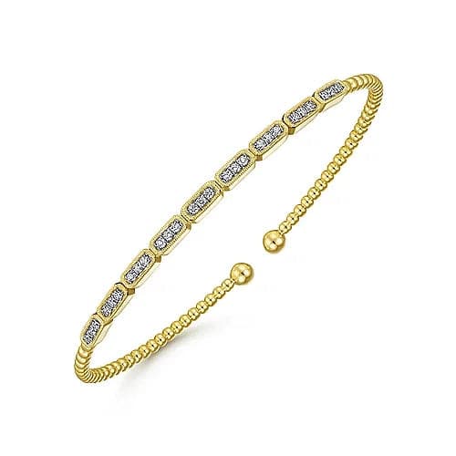 Gabriel & Co. Yellow Gold Diamond Bangle - Skeie's Jewelers
