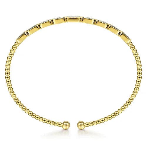 Gabriel & Co. Yellow Gold Diamond Bangle - Skeie's Jewelers