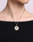 Gabriel & Co. Diamond Blue Sapphire Compass Medallion Pendant - Skeie's Jewelers