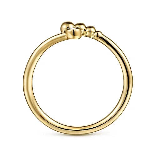Gabriel & Co. Yellow Gold Diamond Bujukan Bypass Open Ring - Skeie's Jewelers