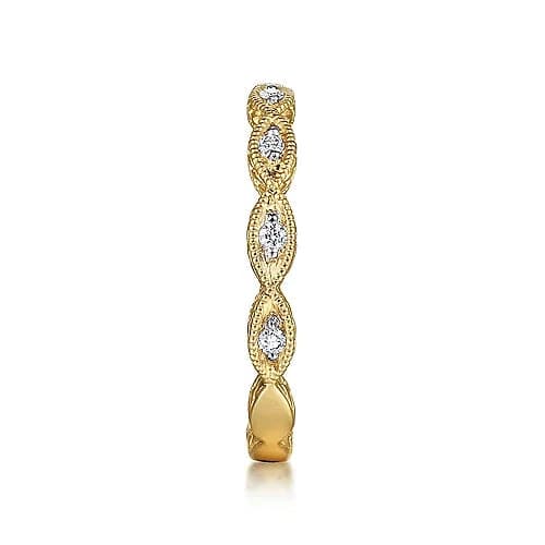 Gabriel & Co. Yellow Gold Diamond Bujukan Marquise Station Ring - Skeie's Jewelers