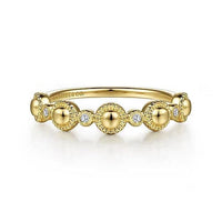 Gabriel & Co. Yellow Gold Diamond Bujukan Station Ring - Skeie's Jewelers