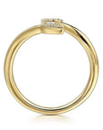Gabriel & Co. Yellow Gold Diamond By-pass Ladies Ring - Skeie's Jewelers