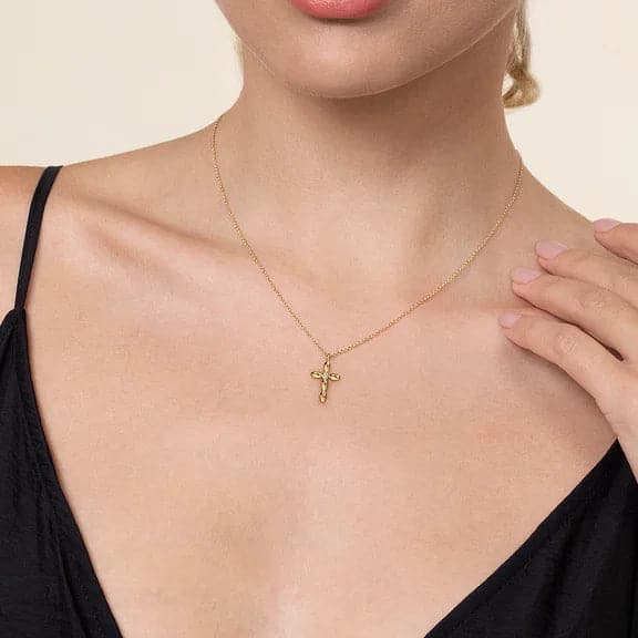 Gabriel &amp; Co. Diamond Cross Necklace - Skeie's Jewelers