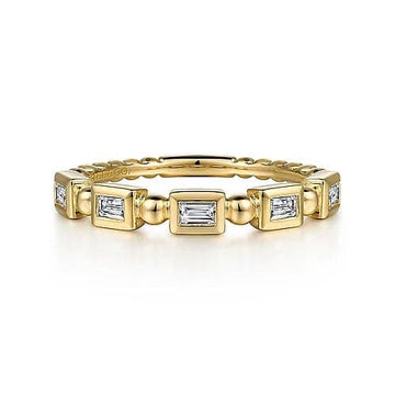 Gabriel & Co. Yellow Gold Diamond Geometric Ring - Skeie's Jewelers