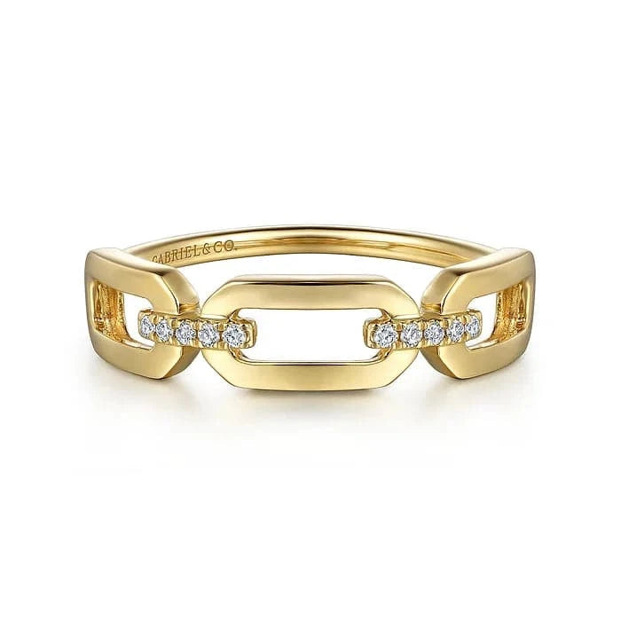 Gabriel & Co. Diamond Link Chain Ladies Ring