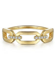 Gabriel & Co. Diamond Link Chain Ladies Ring - Skeie's Jewelers