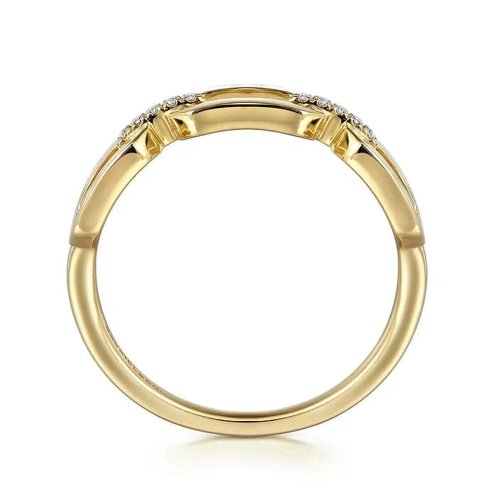 Gabriel & Co. Diamond Link Chain Ladies Ring