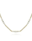 Gabriel & Co Modern Diamond Line Station Necklace - Skeie's Jewelers