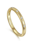 Gabriel & Co. Yellow Gold Diamond Stackable Ladies Ring - Skeie's Jewelers