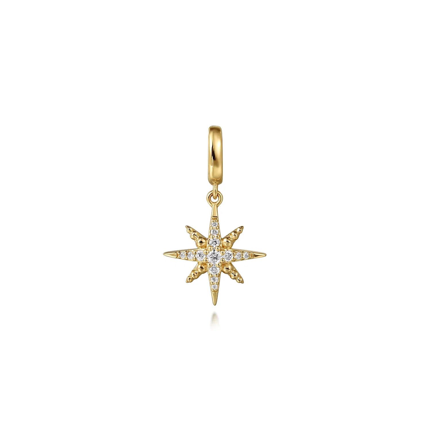 Gabriel & Co. 14k Yellow Gold Diamond Star Pendant - Skeie's Jewelers