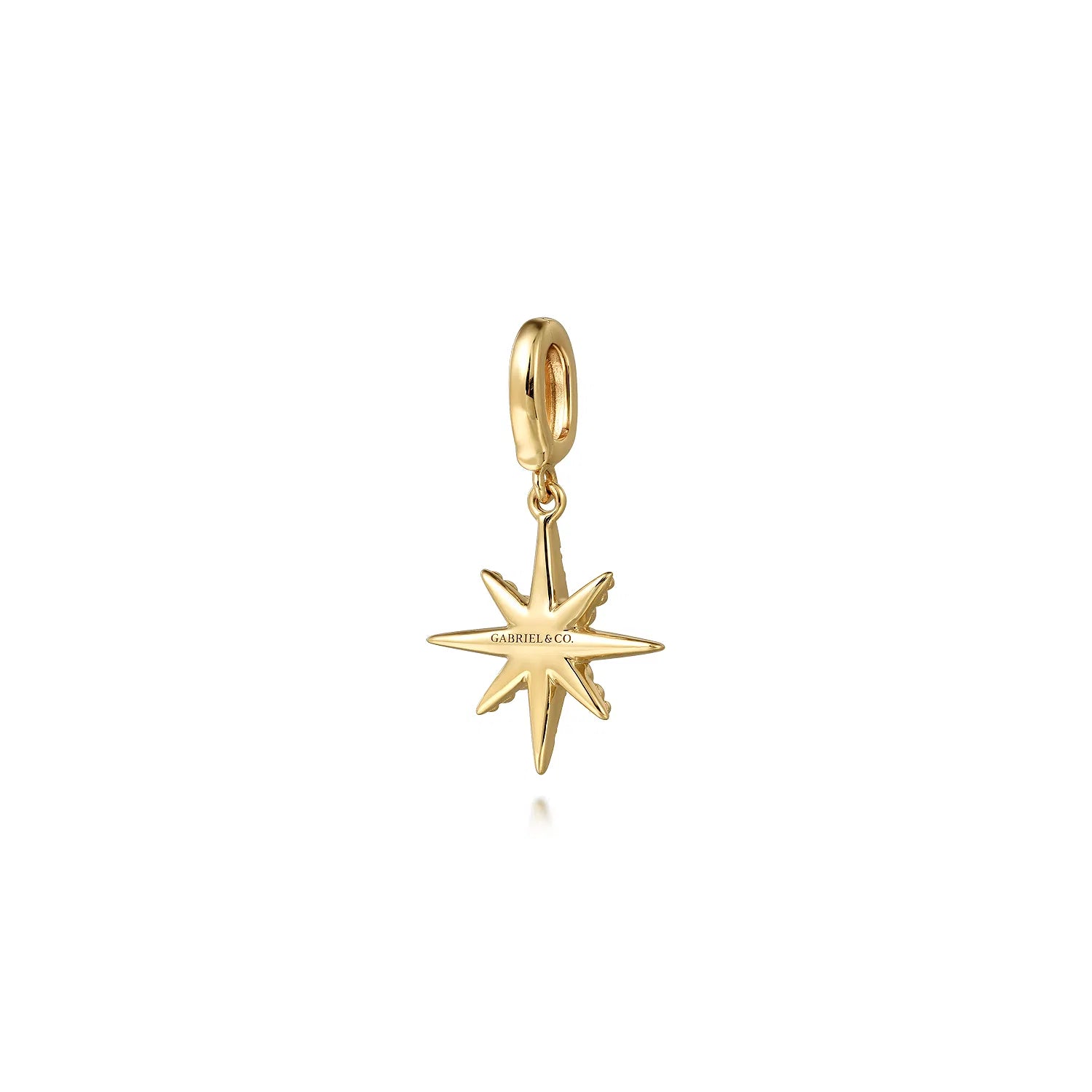 Gabriel & Co. 14k Yellow Gold Diamond Star Pendant - Skeie's Jewelers