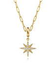 Gabriel & Co. 14k Yellow Gold Diamond Star Pendant - Skeie's Jewelers