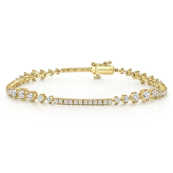 Gabriel & Co Modern Diamond Line Bracelet - Skeie's Jewelers