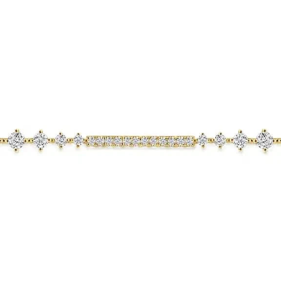 Gabriel & Co Modern Diamond Line Bracelet - Skeie's Jewelers