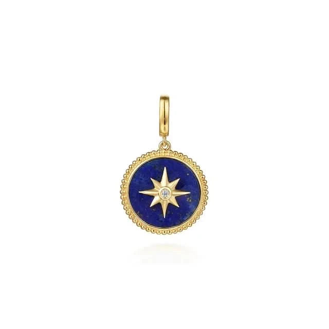 Yellow and blue pendant white background