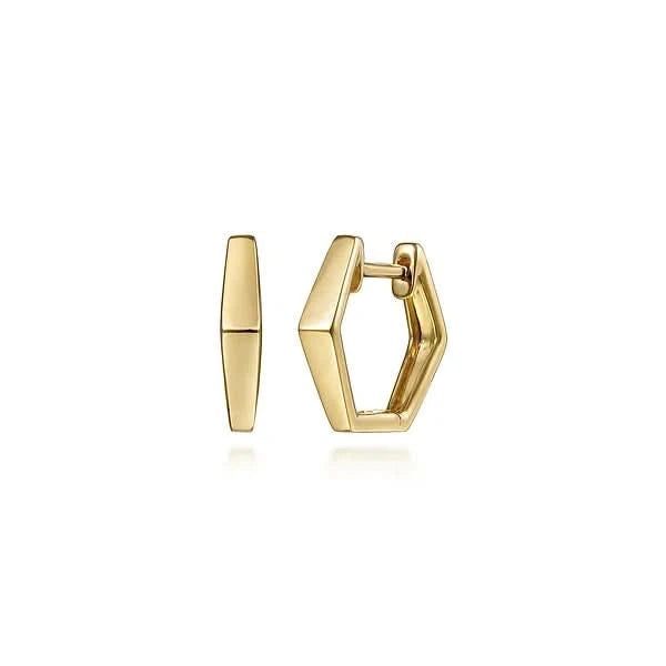 Gabriel & Co. Geometric Huggie Earrings - Skeie's Jewelers