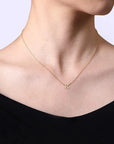 Gabriel & Co. Yellow Gold Initial Necklace - Skeie's Jewelers