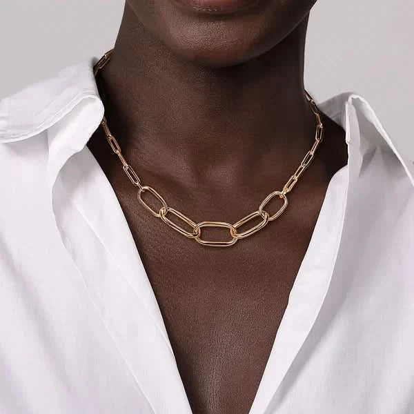 Gabriel &amp; Co. Large Oval Link Chain Necklace - Skeie's Jewelers