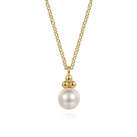 Gabriel & Co. Pearl Bujukan Drop Pendant Necklace - Skeie's Jewelers