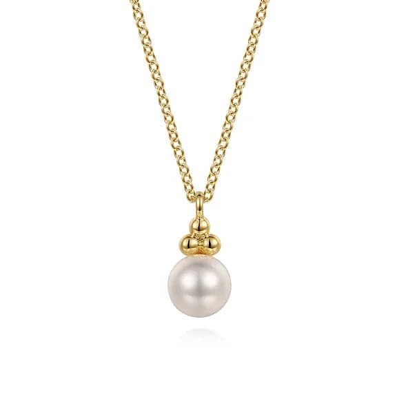 Gabriel & Co. Pearl Bujukan Drop Pendant Necklace