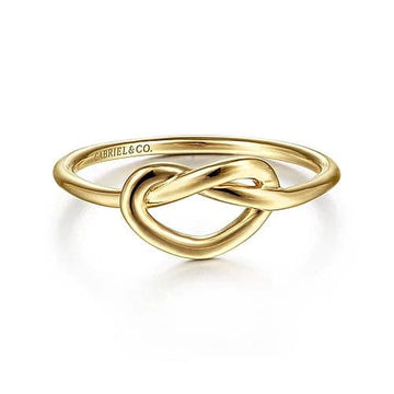 Gabriel & Co. Yellow Gold Twisted Heart Pretzel Ring - Skeie's Jewelers