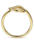 Gabriel & Co. Yellow Gold Twisted Heart Pretzel Ring - Skeie's Jewelers