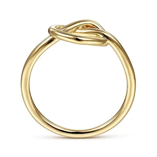 Gabriel & Co. Yellow Gold Twisted Heart Pretzel Ring - Skeie's Jewelers