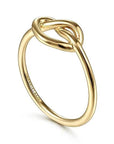Gabriel & Co. Yellow Gold Twisted Heart Pretzel Ring - Skeie's Jewelers
