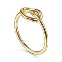 Gabriel & Co. Yellow Gold Twisted Heart Pretzel Ring - Skeie's Jewelers
