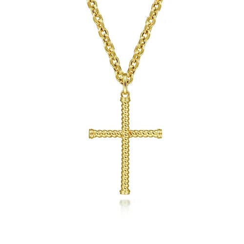 Gabriel &amp; Co. Twisted Cross Pendant - Skeie's Jewelers