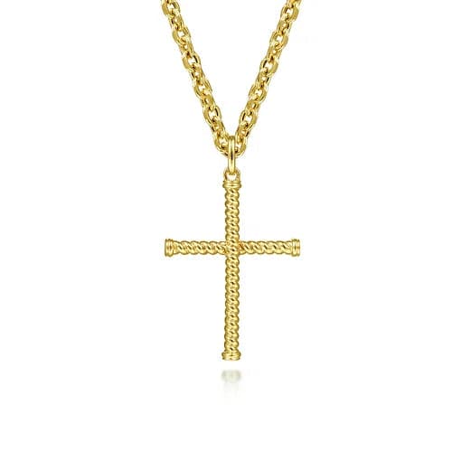 Gabriel & Co. Twisted Cross Pendant - Skeie's Jewelers