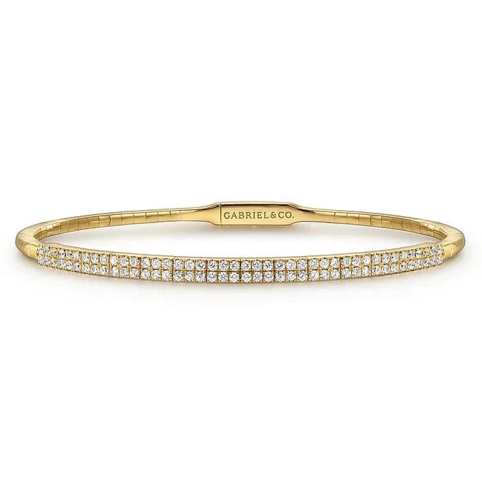 Gabriel & Co. Two Row Diamond Bangle - Skeie's Jewelers