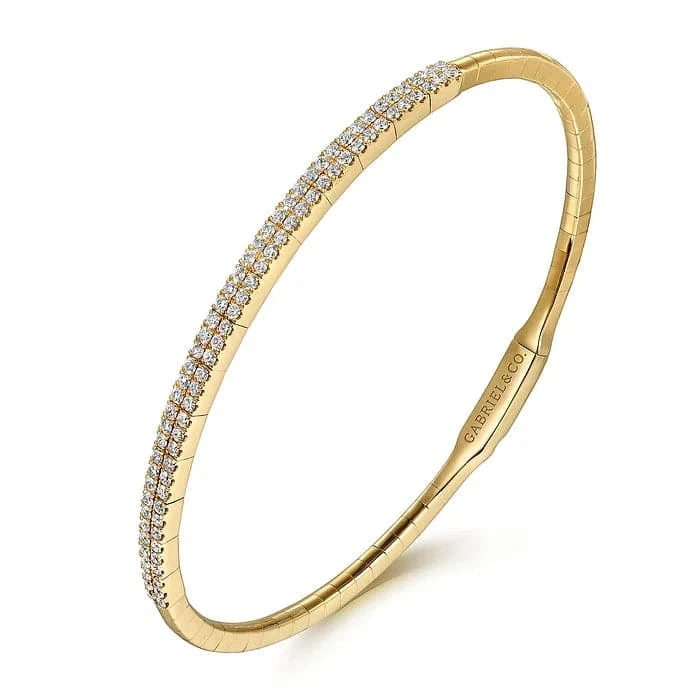 Gabriel & Co. Two Row Diamond Bangle - Skeie's Jewelers