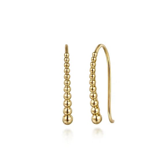 Gabriel & Co. Gold Graduating Bujukan Ball Drop Frenchwire Earrings