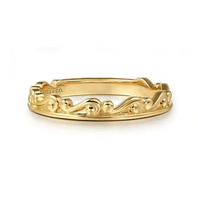 Gabriel & Co. 14k Yellow Gold Woven Design Band - Skeie's Jewelers