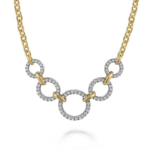 Gabriel & Co. Diamond Circles Chain Necklace - Skeie's Jewelers