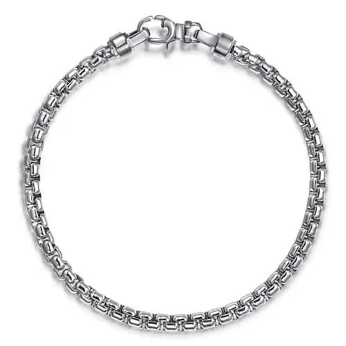 Gabriel & Co. Sterling Silver Rounded Box Chain Bracelet - Skeie's Jewelers