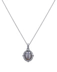 Skeie's Jewelers 14k White Gold Blue Sapphire Pendant - Skeie's Jewelers
