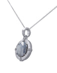 Skeie's Jewelers 14k White Gold Blue Sapphire Pendant - Skeie's Jewelers