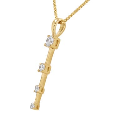 Graduated Diamond Bar Pendant - Skeie's Jewelers