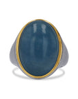 Aquamarine Gem Drop Signet Ring - Skeie's Jewelers
