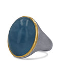 Aquamarine Gem Drop Signet Ring - Skeie's Jewelers
